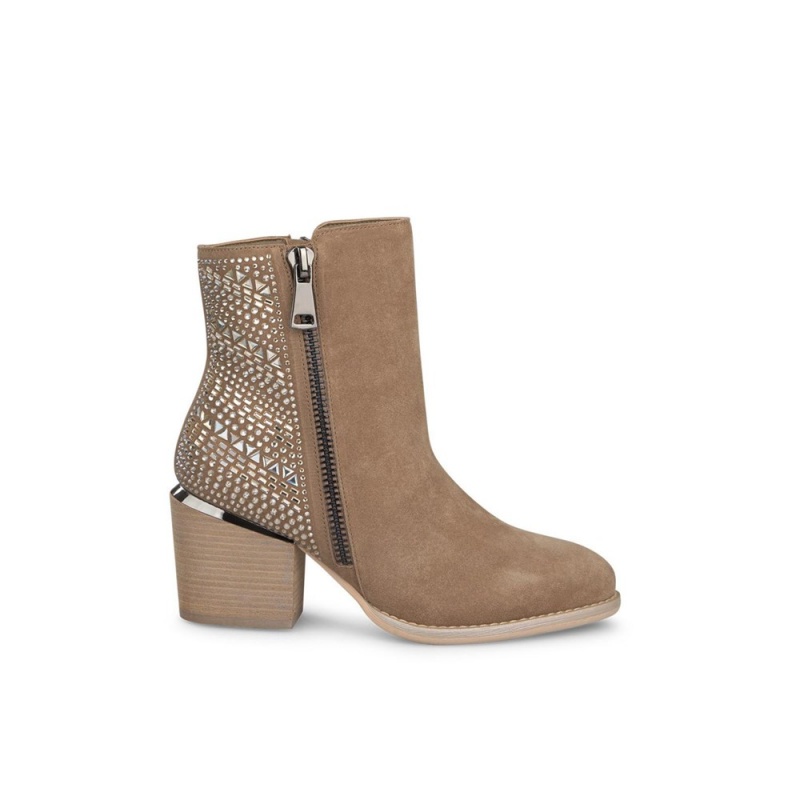 Bottines Alma En Pena Back Ornament Bootie Beige Femme | PWN-22500753